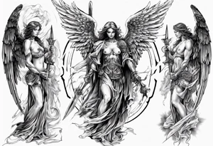 Warrior Angel picture tattoo idea