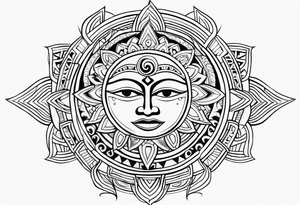 the sun god maori tattoo idea