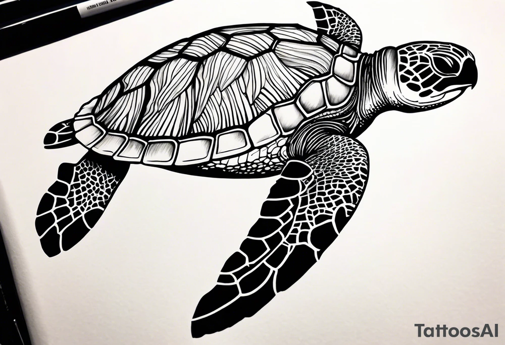 Sea turtle tattoo idea