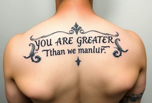 YOU ARE GREATER THAN URR HIGHS AND LOWS tattoo idea