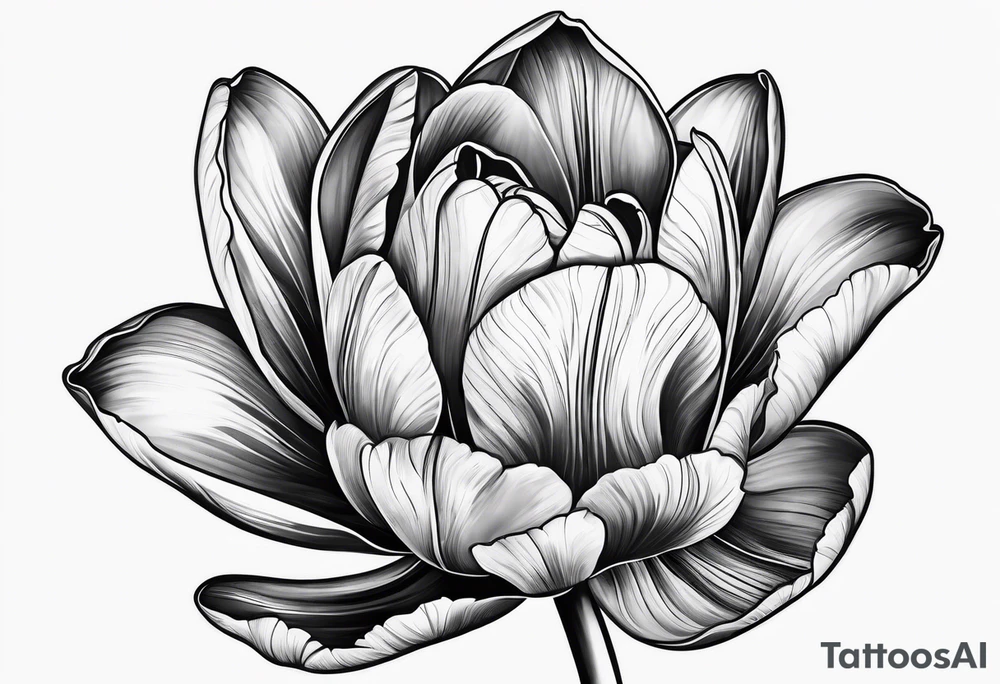 One tulip tattoo idea