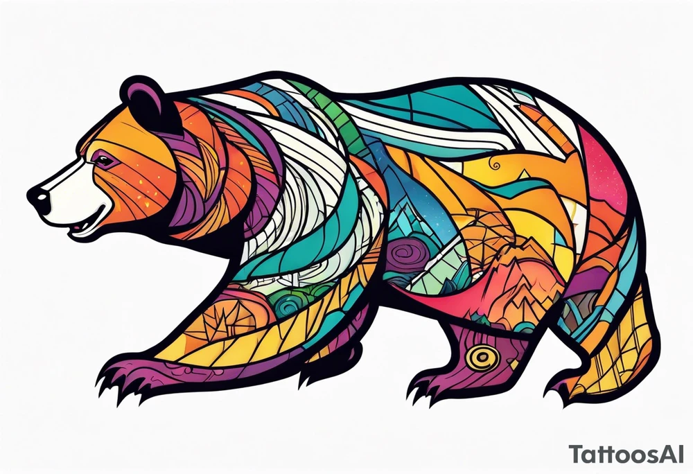 bear mountain tattoo idea