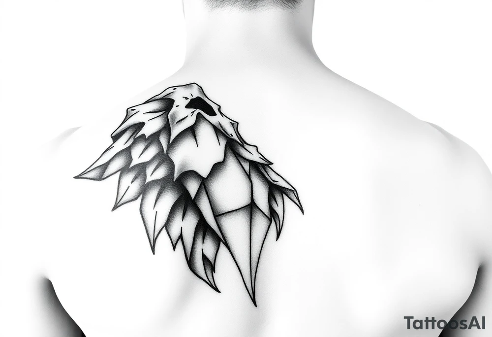 Peone shoulder cap tattoo idea