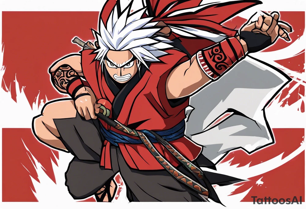Sage mode jiraiya from the anime naruto tattoo idea