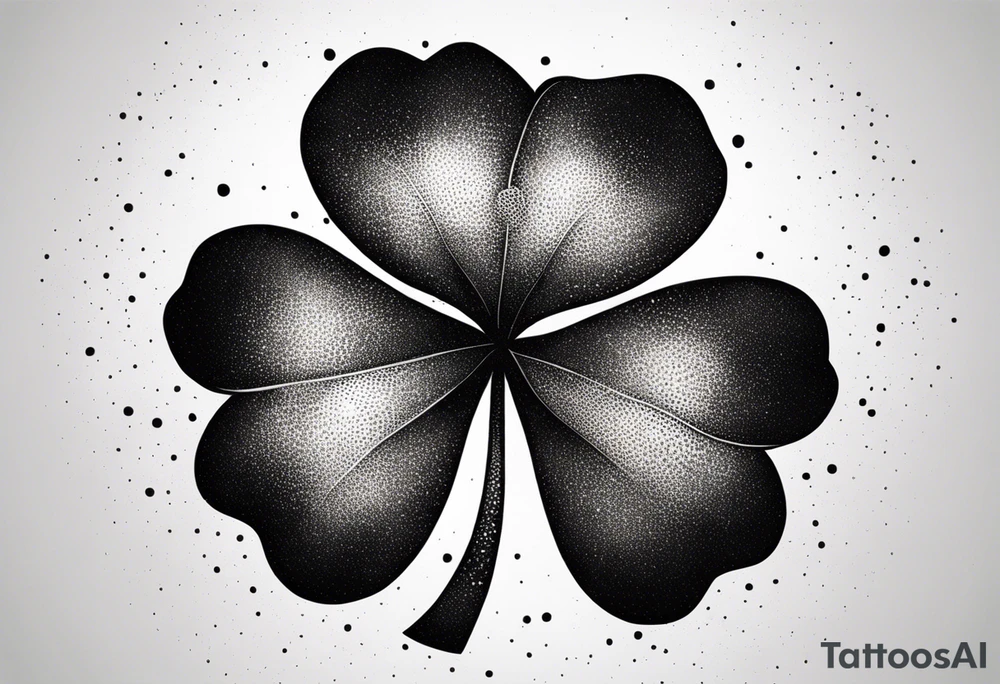 clover with numbers 18 and 0 tattoo idea