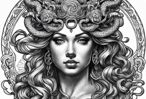 Medusa and the head of Perseo tattoo idea