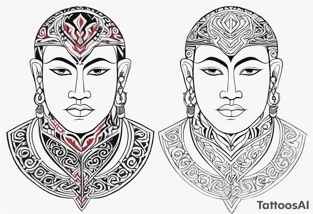 maori neck to chin tattoo tattoo idea