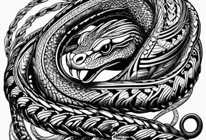 snake around caddeus tattoo idea