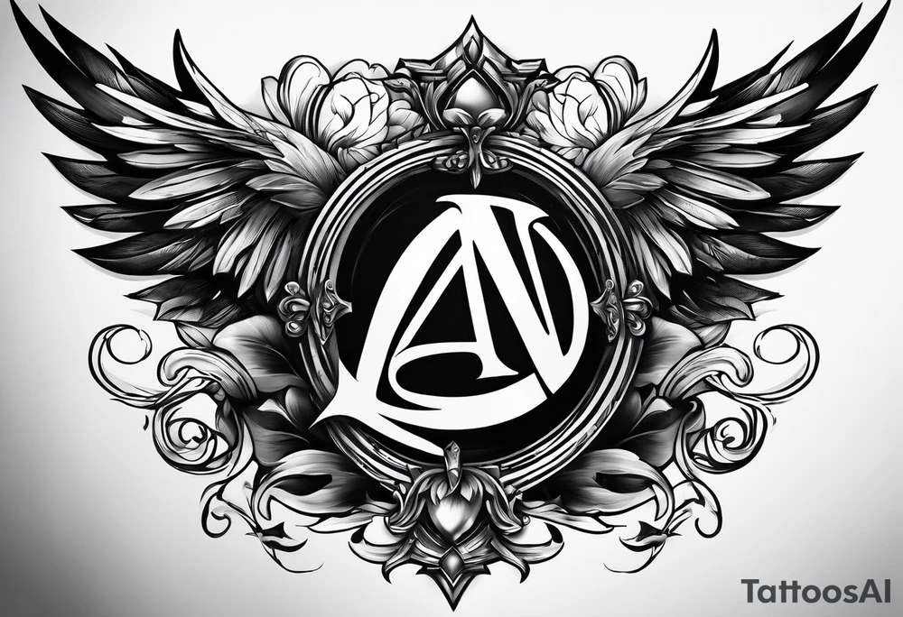 the letters A W R tattoo idea