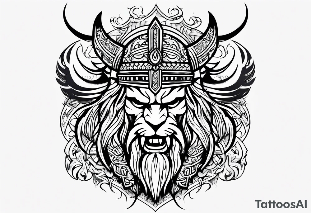 Vikings tribal tattoo idea