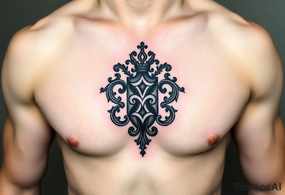 Powerful, majestic and dark Irish family crest for Smith tattoo idea