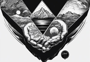 Jeremiah 1:19 tattoo with a mountain tattoo idea