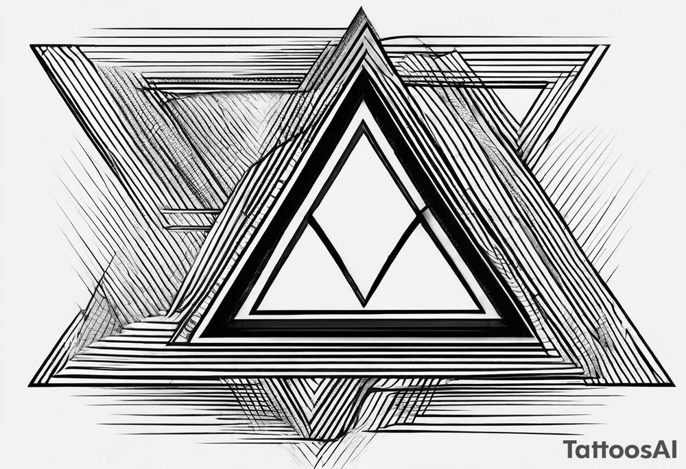 A triangle with nothing inside of it very simple, just a 10 lines tattoo idea
