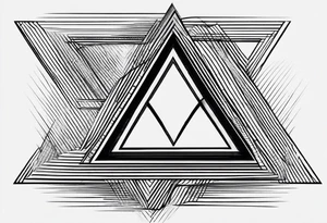 A triangle with nothing inside of it very simple, just a 10 lines tattoo idea