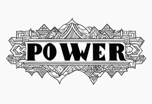 power text horizontal tattoo idea