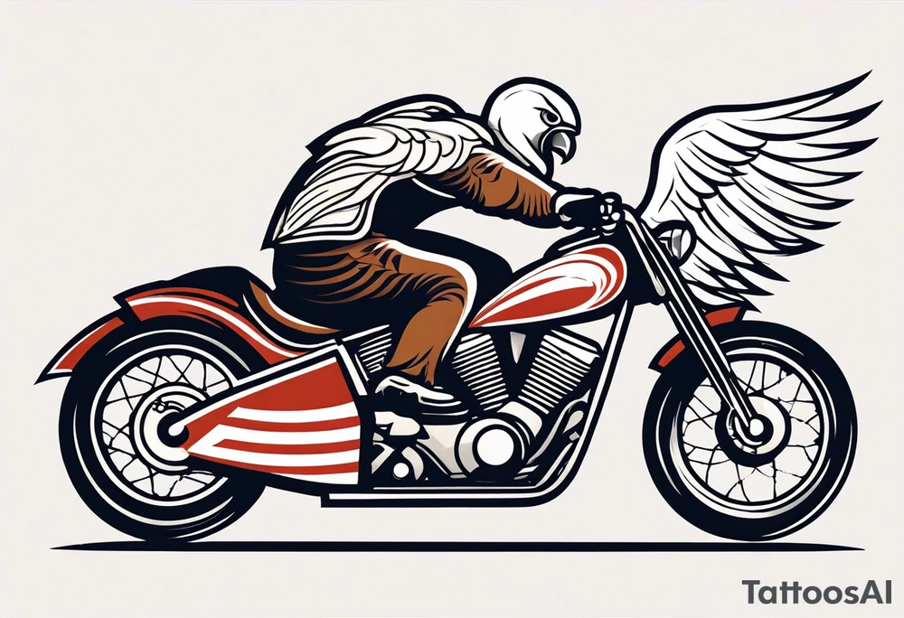 motorcycle speedway rider with an eagle flying over tattoo idea motorcycle speedway rider with an eagle flying over tattoo idea