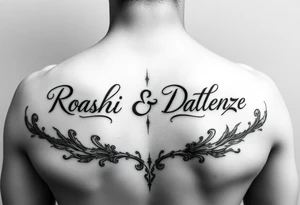 Combine the names rosela dashi and thellenze for a tattoo tattoo idea