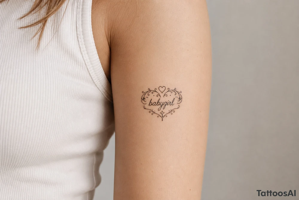 A tattoo for a submissive named babygirl tattoo idea