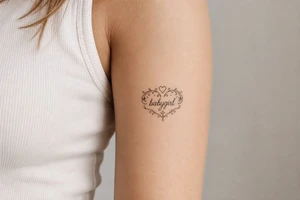 A tattoo for a submissive named babygirl tattoo idea