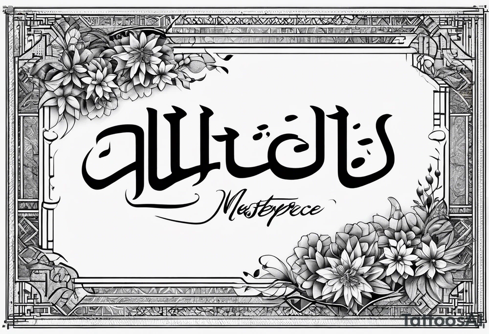Quote in arabic calligraphy tattoo idea