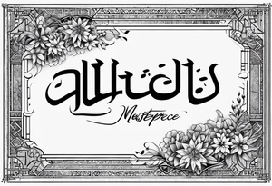 Quote in arabic calligraphy tattoo idea