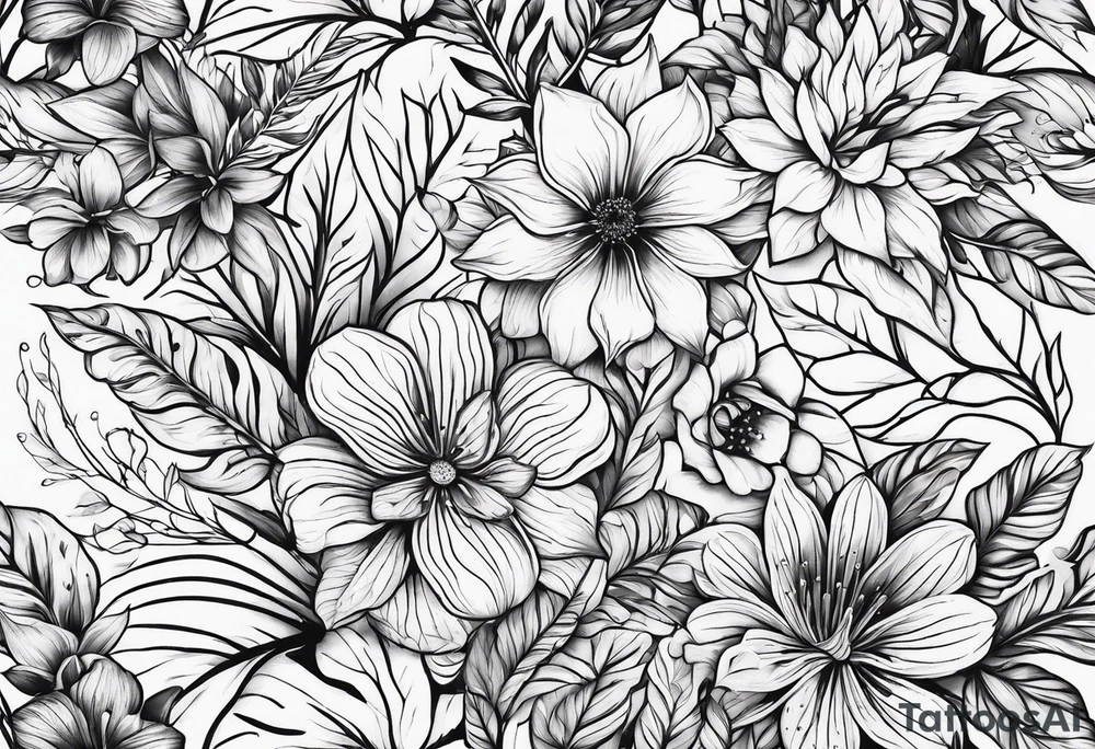 Plants tattoo idea