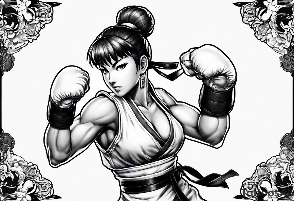 street fighter 3 makoto, chun li fighting tattoo idea