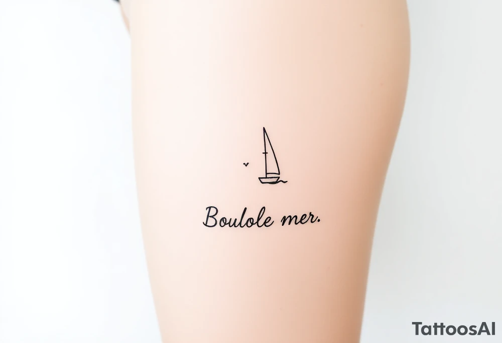 Boulogne sur mer with name underneath tattoo idea