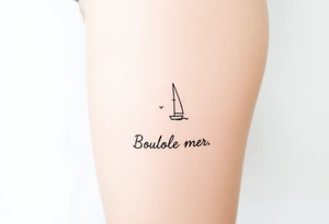 Boulogne sur mer with name underneath tattoo idea