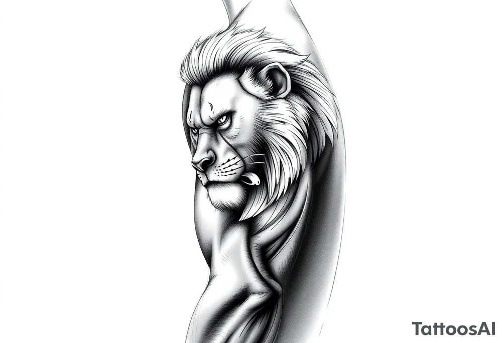 Leo who is hurt and trying to recover from addiction tattoo idea