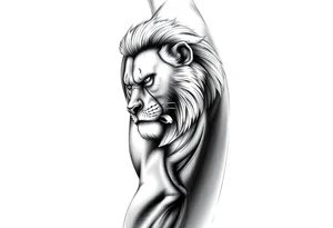 Leo who is hurt and trying to recover from addiction tattoo idea