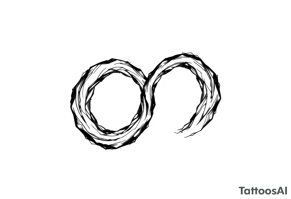 Infinity loop as sketch tattoo idea