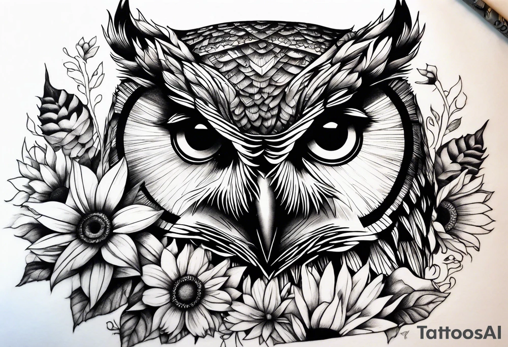 Owl, Nancy, oclides, Monique, sunflower, camera, book tattoo idea