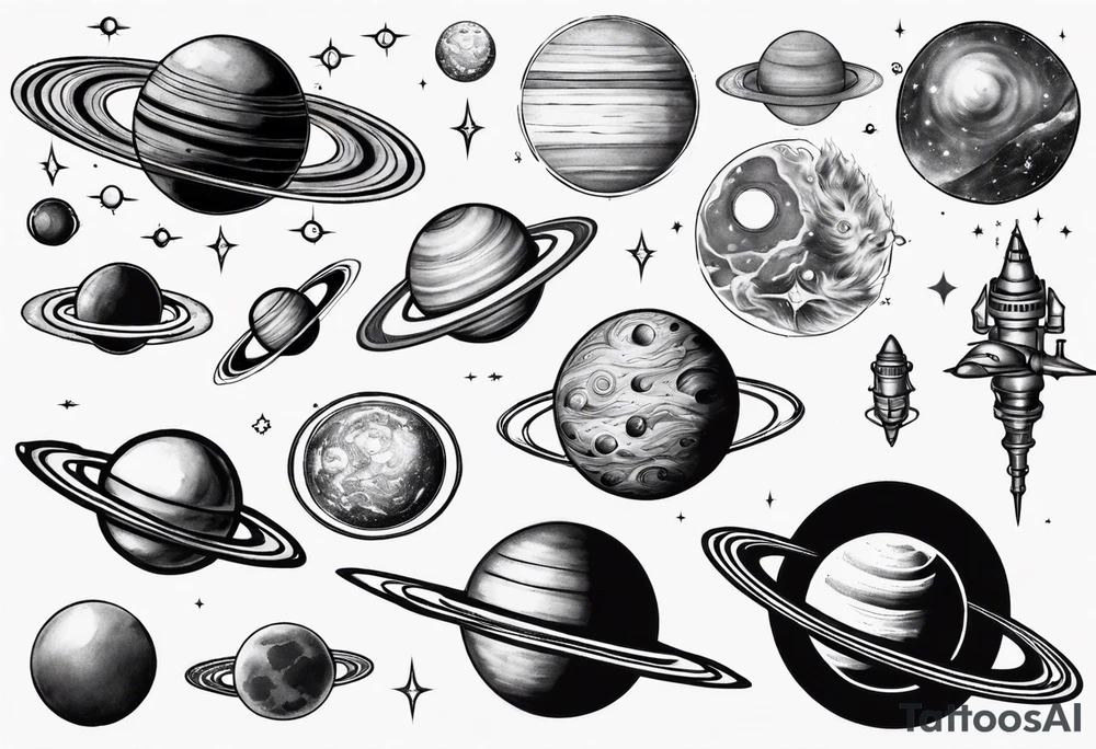 saturn tattoo idea