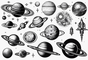 saturn tattoo idea
