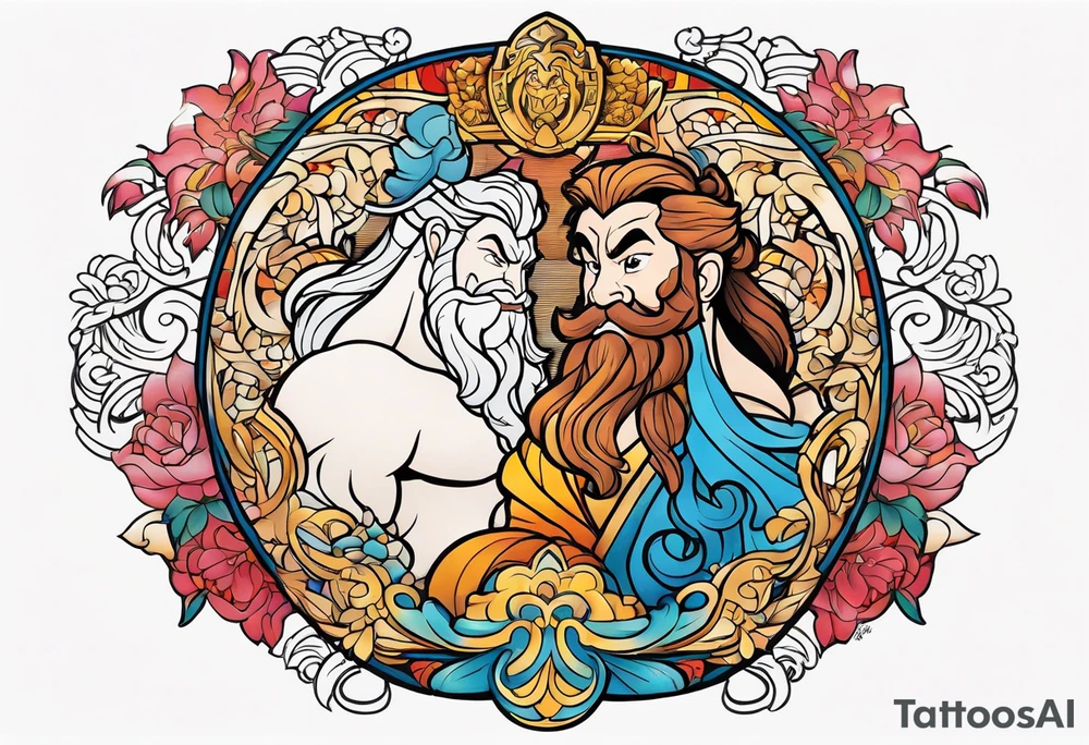 Disney; Hercules; fun, colorful tattoo idea