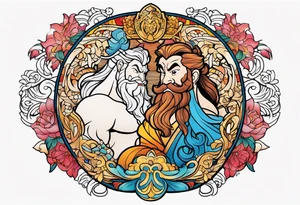 Disney; Hercules; fun, colorful tattoo idea