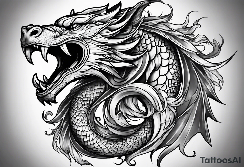 Drachenkörper tattoo idea