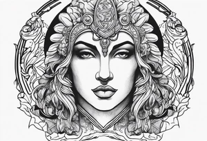 make a roman mythology themed tattoo with a dark theme tattoo idea