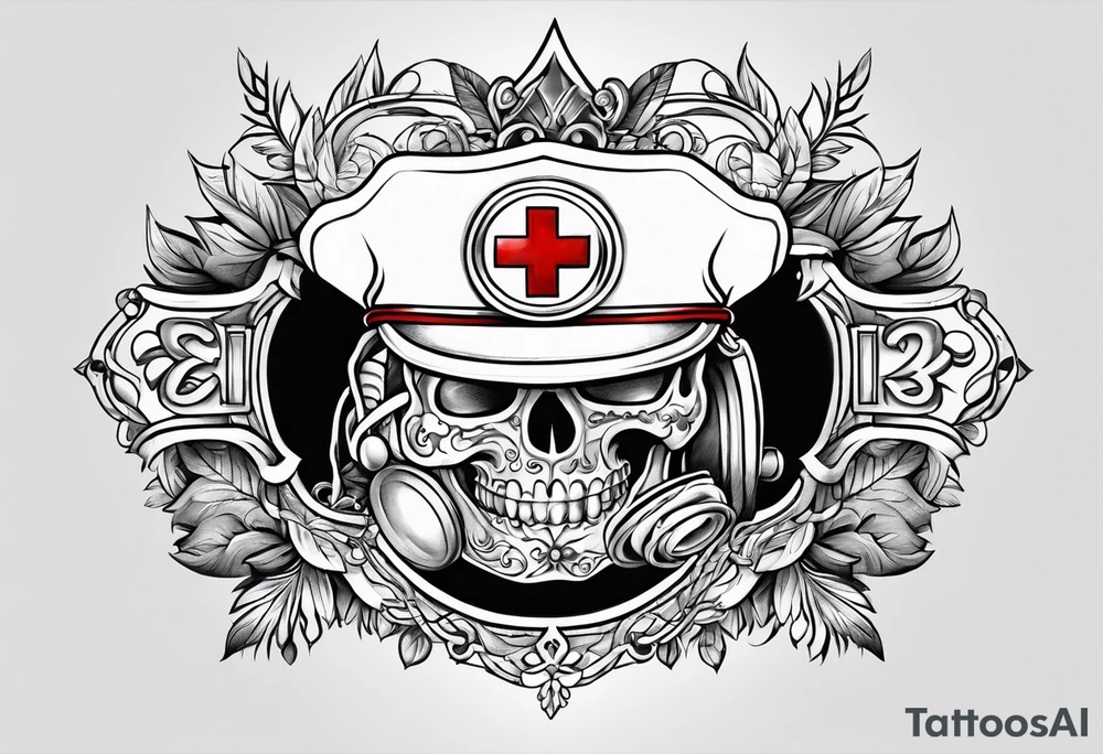 Nurse traditional style tattoo idea