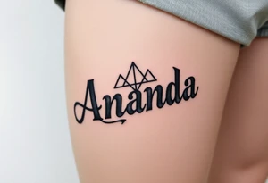 Name Amanda with Harry Potter theme tattoo idea