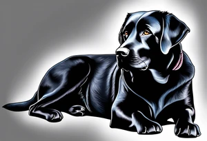 black lab tattoo idea