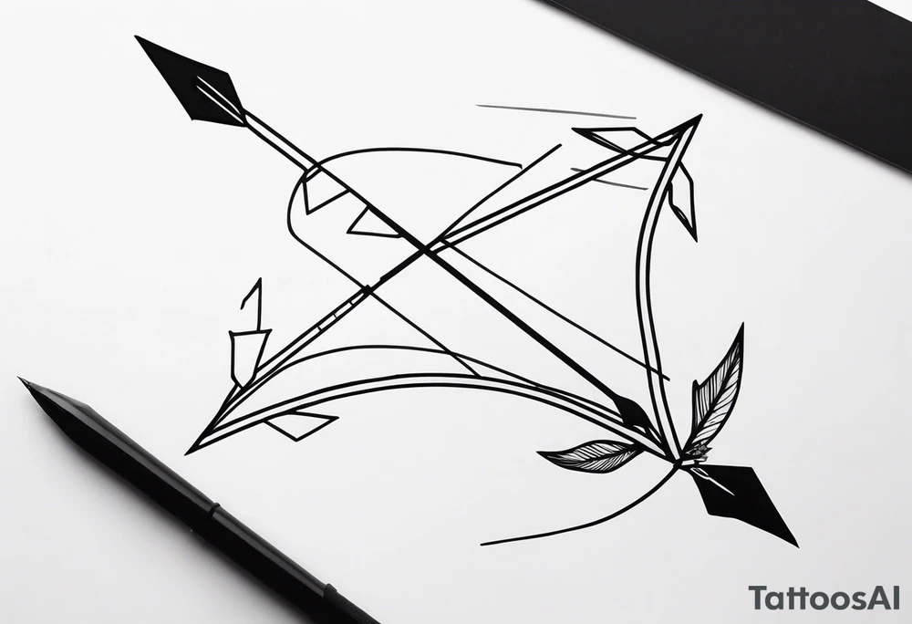 arrow and bow tattoo idea