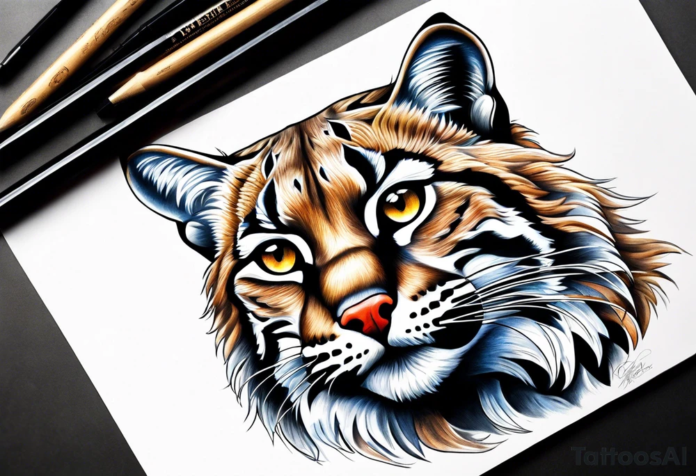 Bobcat stalking tattoo idea
