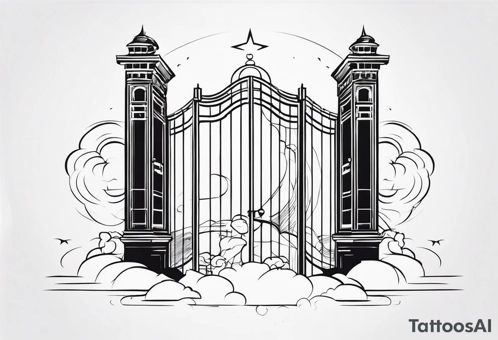 heaven gate vector tattoo idea