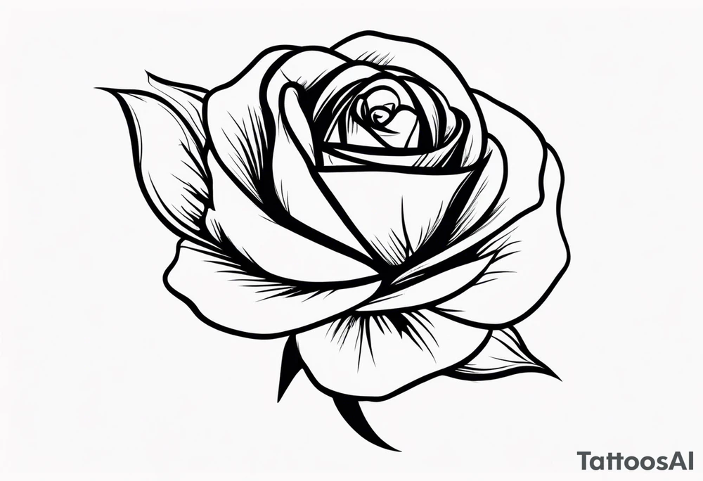 single red rose, black background tattoo idea