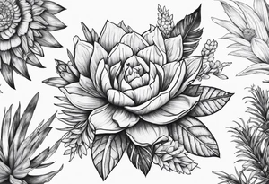Mexican Desert flora tattoo idea