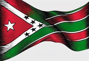 São Tomé e Príncipe flag tattoo idea