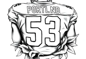 Portland oregon 503, football 53 tattoo idea