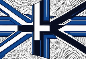 Finnish flag with sisu tattoo idea